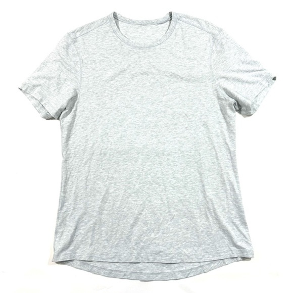 Lululemon Mens Basic Tee Shirt Light Grey Approx Size Medium - Picture 1 of 5